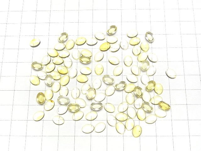 Gelber Bernstein Oval Cabochon 8x6mm 5Stk