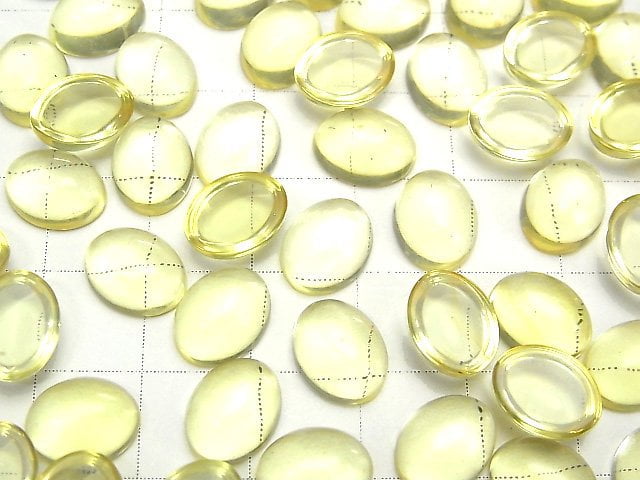 Gelber Bernstein Oval Cabochon 10x8mm 3Stk