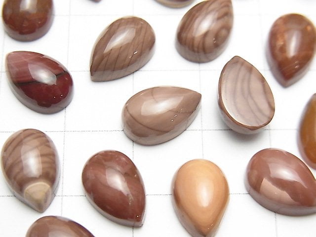 帝王石梨形素面凸圓寶石 12x8mm 5顆