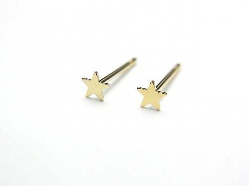 14KGF Star Earstuds and Earrings, 1 pair