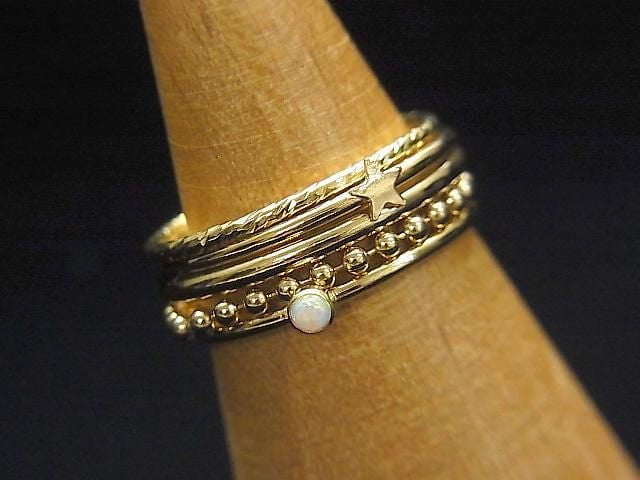 14KGF Ring Simple Gauge 1.2mm 1pc