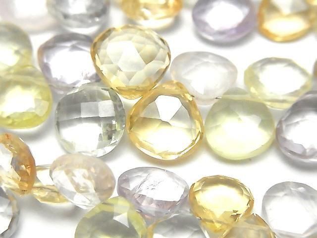 高品質混和刻面栗色水滴形半串或1串珠子(約7英寸/18公分)