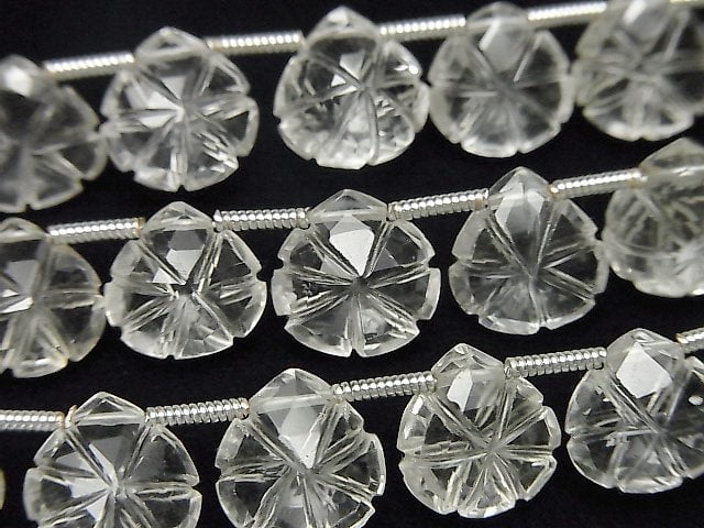 Carving, Chestnut Shape, Crystal Quartz Gemstone Beads