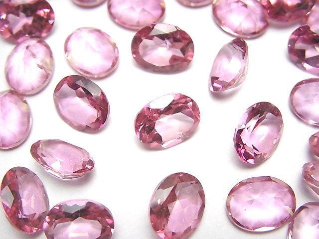 高品質粉色托帕石 AAA 裸石 橢圓刻面 10x8mm 2顆