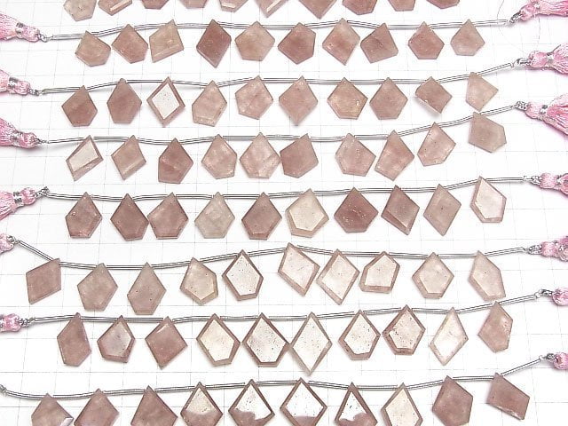 Hochwertiger rosa Epidot AAA Rohschnitt facettierte 1strang Perlen (ca. 5 Zoll / 13 cm)