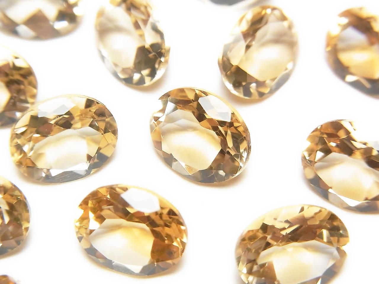 高品質黃水晶 AAA 橢圓形刻面裸石 10x8mm 3顆