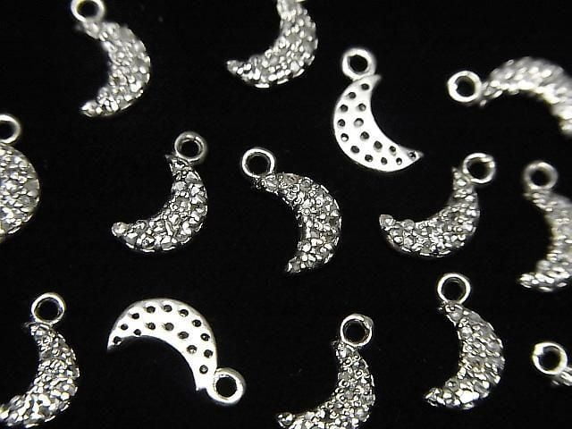 Breloque Lune Diamant 7x5x1.5mm Argent925 1pc