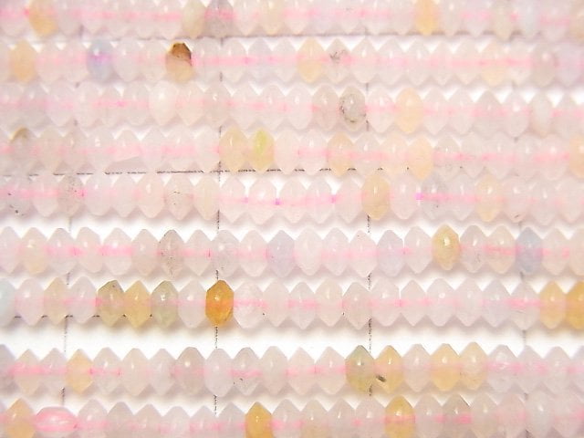 綠柱石混合(多色海藍寶)AA+ 算盤圓刻面 3x3x1.5mm 1串珠子 (約15英吋/38公分)