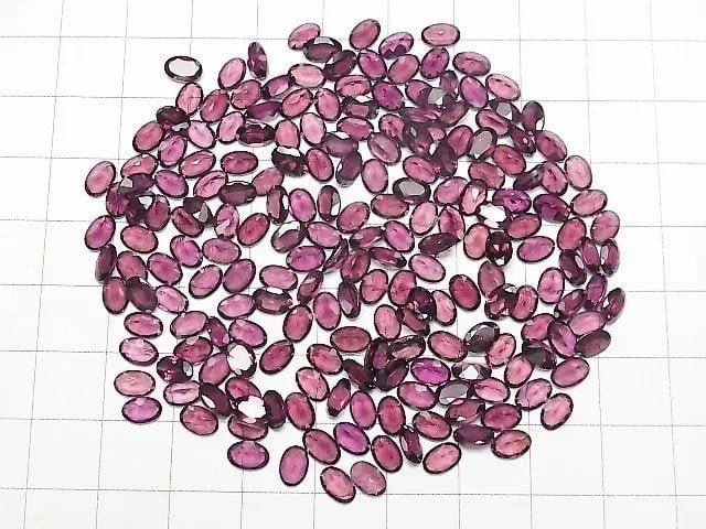 Hochwertiger Rhodolith Granat AAA Lose Stein Oval facettiert 6x4mm 5 Stück