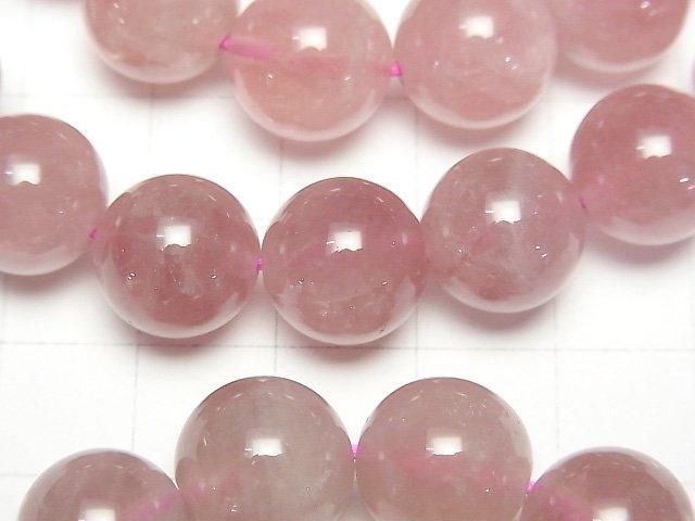 深玫瑰石英 AAA 級 - 圓形 12mm 1串珠子 (手鍊)