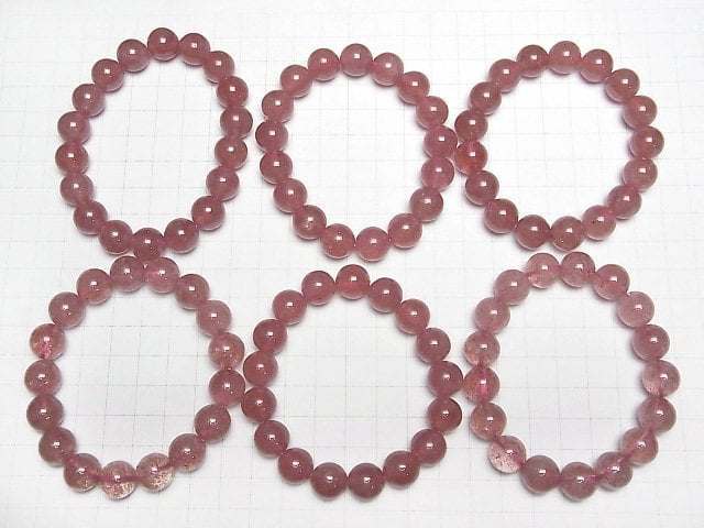 Rosa Epidot AAA- Rund 12mm Armband