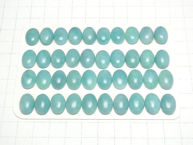 Peru Amazonit AA++ Oval Cabochon 14x10mm 3 Stück