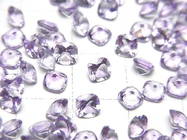 高品質紫水晶 AAA 裸石 方形刻面 4x4mm 10顆