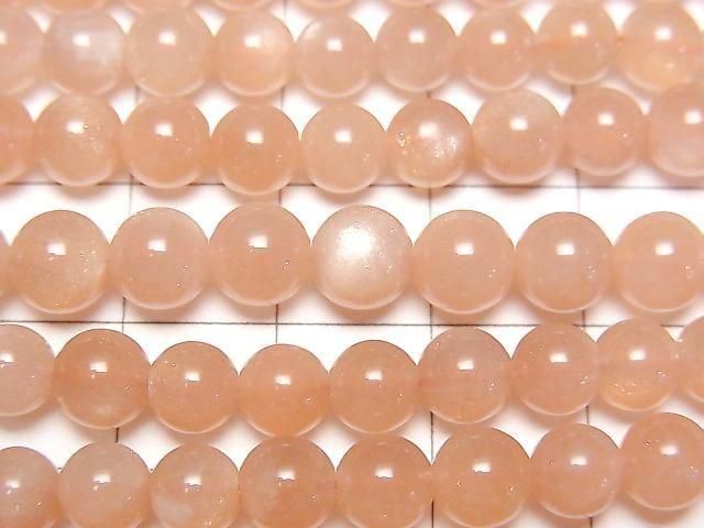 橘色月光石 AAA 圓珠 6mm 半串或 1 串 (約 15 英吋/38 公分)