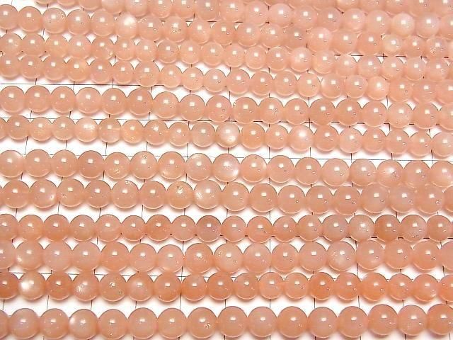 橘色月光石 AAA 圓珠 6mm 半串或 1 串 (約 15 英吋/38 公分)