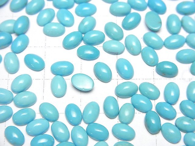 Arizona Kingman Türkis AAA- ovaler Cabochon 6x4mm 5 Stück