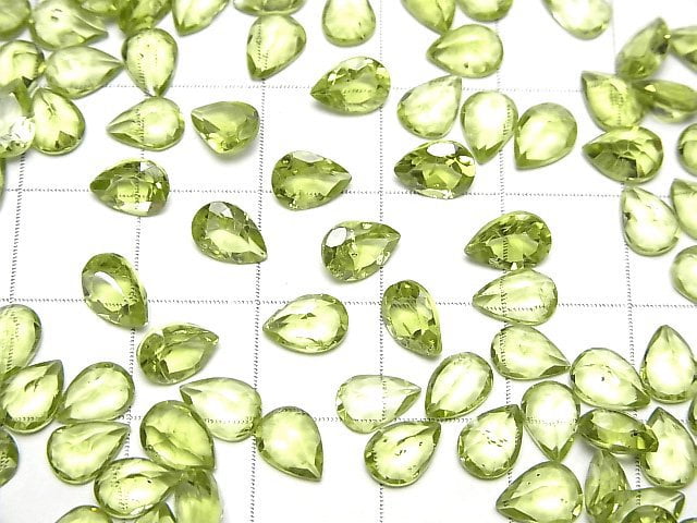 Hochwertiger Peridot AAA lose Stein birnenförmig facettiert 7x5mm 5 Stück