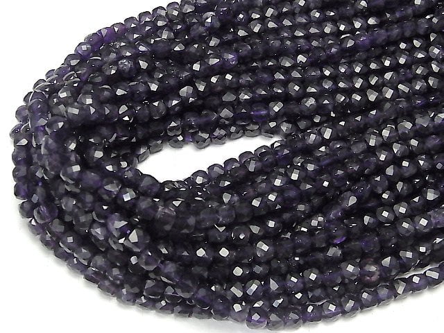 Hochwertig! Amethyst AA++ Würfelform 6x6x6mm halb oder 1strang Perlen (ca. 15inch / 37cm)