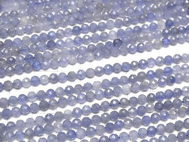 High Quality! Tanzanite AA++ Faceted Round 4mm half or 1strand beads (aprx.15inch / 37cm)