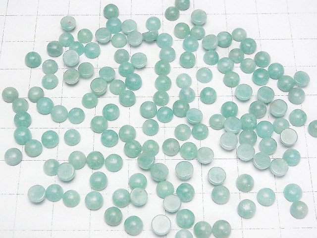Amazonit AA++ runder Cabochon 5x5mm 10Stück