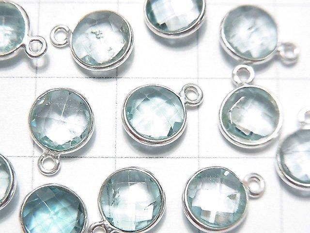 高品質天空藍拓帕石 AAA 級 - 橢圓鑲嵌 圓形切割 8x8mm 925銀 5顆