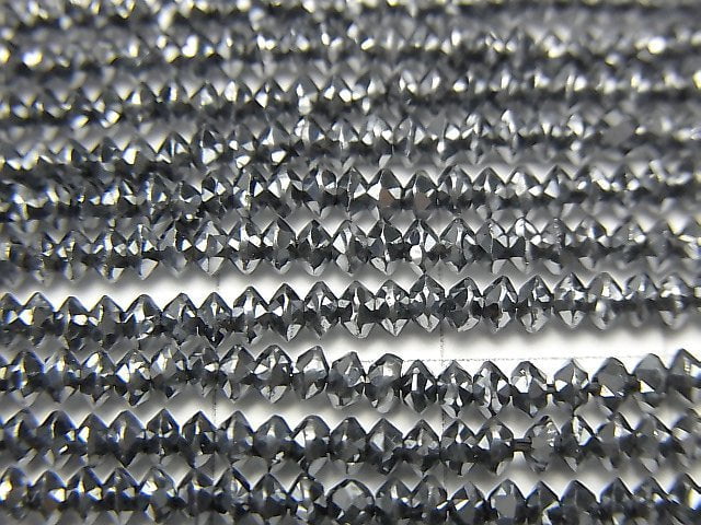 高品質!太赫茲算盤圓形切割 2.5x2.5x1.5mm 1串珠子(約15英吋 / 36公分)
