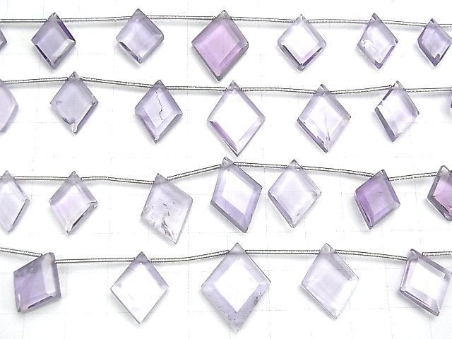 Hochwertiger Amethyst AA++ Diamantform 1strang Perlen (7 Stück)
