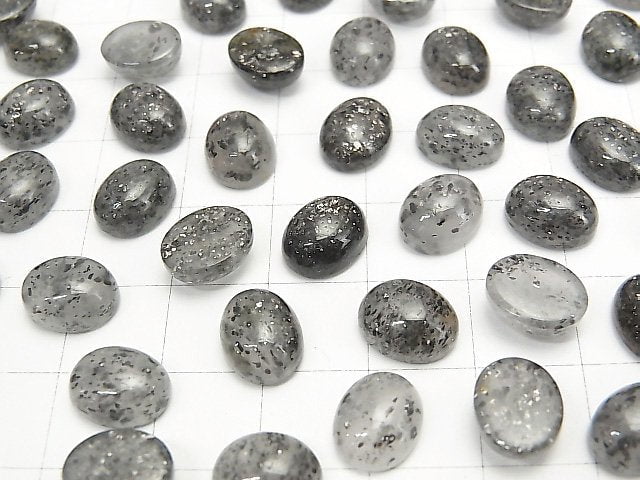 Black Aventurine Quartz Oval Cabochon 10x8mm 3pcs
