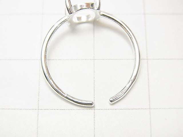 Silber925 Ringrahmen (Krappenfassung) Oval 8x6mm Ohne Beschichtung Freie Größe 1 Stück