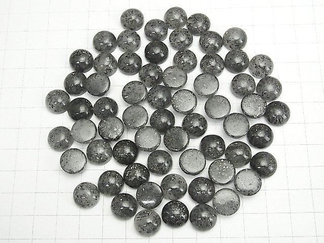 Schwarzer Aventurin Quarz Runde Cabochon 12x12mm 2Stück