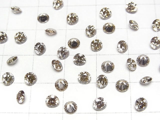 Brauner Diamant rund facettiert 4x4mm 1Stück