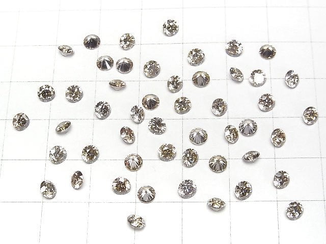 Brauner Diamant rund facettiert 4x4mm 1Stück
