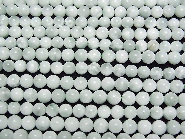 綠色天使石 AAA 級 - 圓珠 6mm 1 串 (約 15 英吋/37 公分)