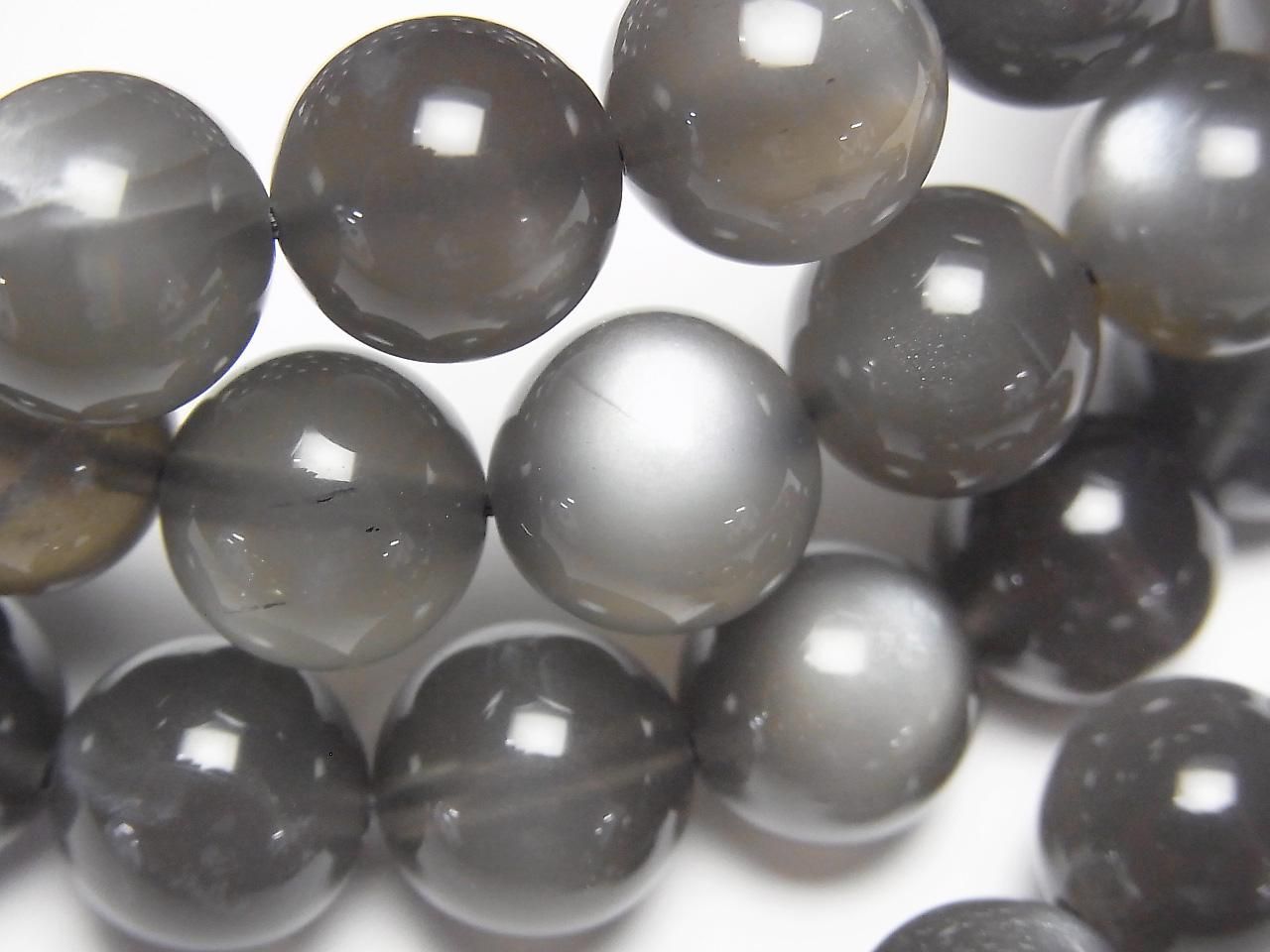 Gray Moonstone AAA Round 10mm 1-strand (Bracelet)