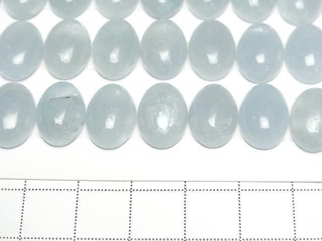 納米比亞海藍寶 AA++ 橢圓素面 14x10mm 1顆