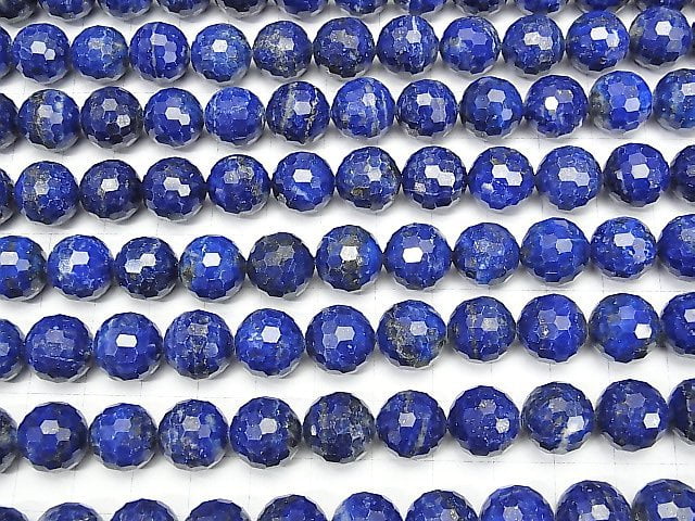 Hochwertiger! Lapislazuli AA+ 128-facettierte Rund 12mm halb oder 1 Strang Perlen (ca. 15 Zoll / 37 cm)