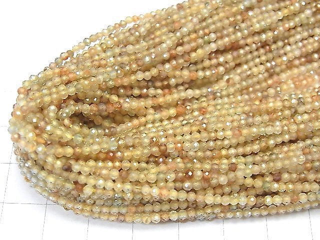 Hochwertig! Natürlicher Multicolor Zirkon AAA- Facettierte Rund 2mm 1Strang Perlen (ca. 15 Zoll / 38cm)
