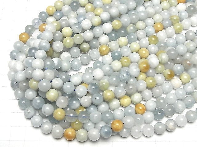 Multicolor Aquamarin AA Rund 8mm halb oder 1Strang Perlen (ca. 15 Zoll / 36 cm)