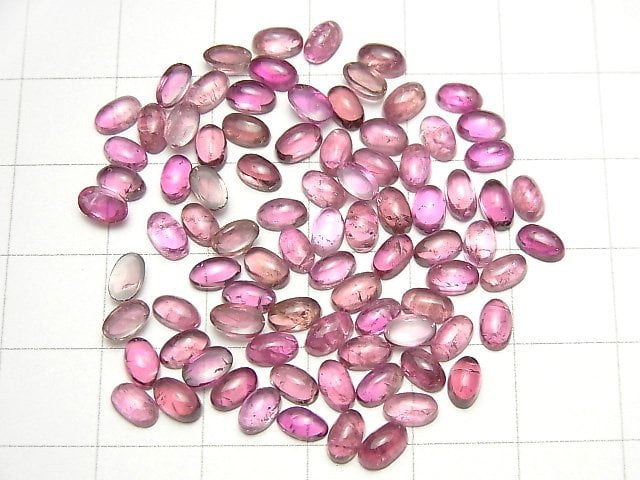 Hochwertiger Rosa Turmalin AA++ Oval Cabochon 5x3mm 5Stück