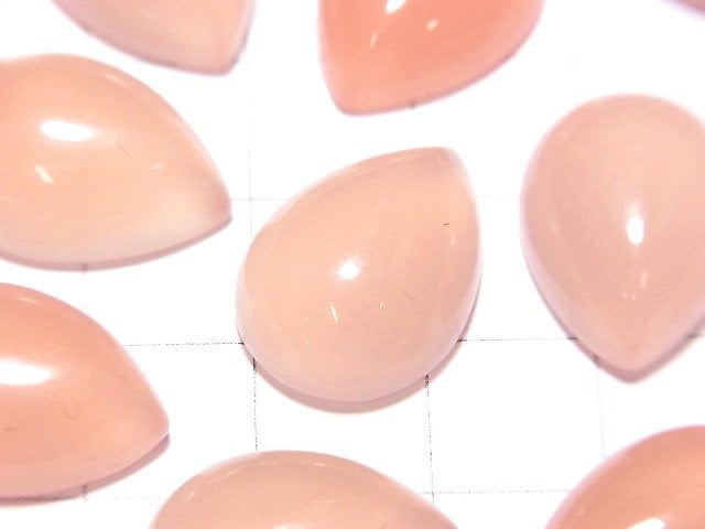 高品質粉紅玉髓 AAA 梨形素面切割 18x13 公釐 1顆