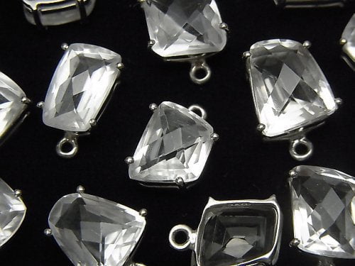 Bezel Setting, Crystal Quartz Gemstone Beads