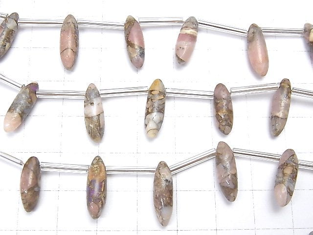 Kupfer-Rosa Opal AAA Marquise Reis 15x5mm 1 Strang Perlen (8 Stück)