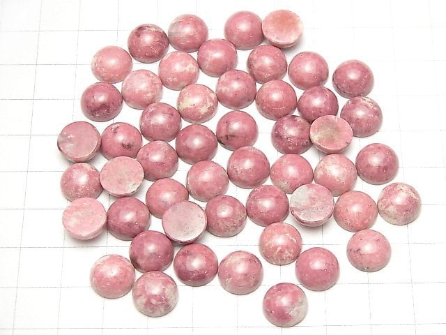 Norwegen Thulit Runde Cabochon 10x10mm 3 Stück