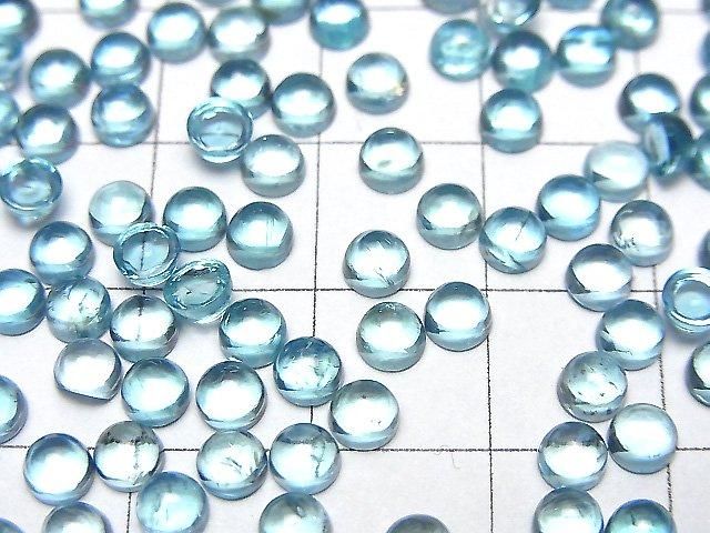 Hochwertiger Apatit AAA-Rund Cabochon 4x4mm 3 Stück