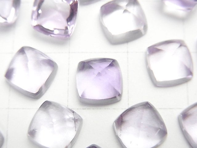 高品質紫水晶 AAA 糖麵包山切工 8x8公釐 2顆