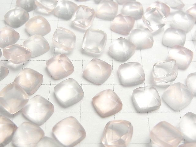 Hochwertiger Rosenquarz AAA Zuckerkegel Schnitt 8x8mm 2Stk