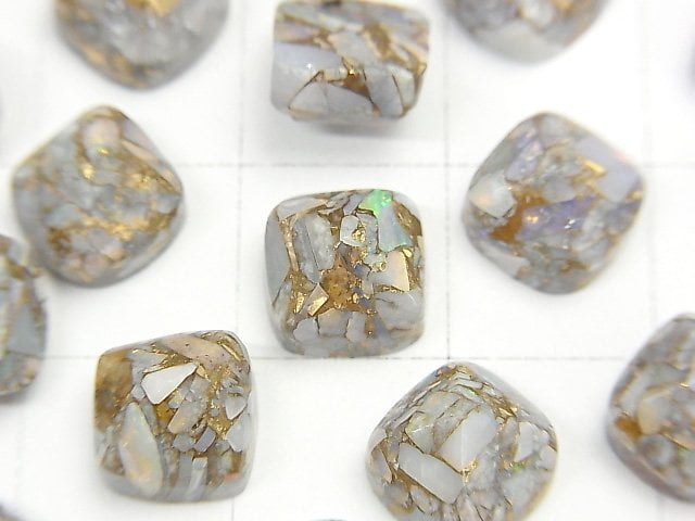 銅蛋白石 AAA 糖麵包切工 8x8公釐 3顆