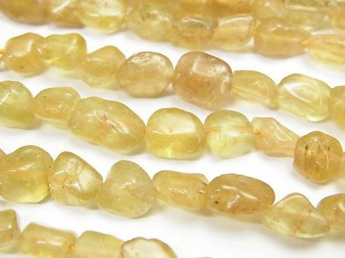 黃色磷灰石 AA 隨形塊珠 1串 (約15英寸/37厘米)