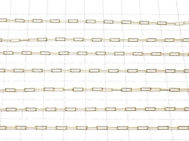 14KGF Long Flat Cable Chain 5.5x2.0mm 10cm