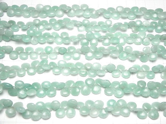 Amazonit AA++ Kastanie (glatt) halb oder 1Strang Perlen (ca. 7 Zoll / 18 cm)